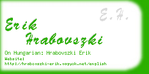 erik hrabovszki business card